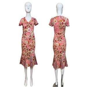 JOHN GALLIANO 2006 Vintage Pink Floral Skirt Set